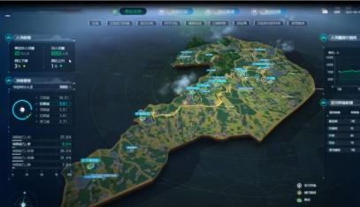 3維視角環保監測可視化數據展現平臺